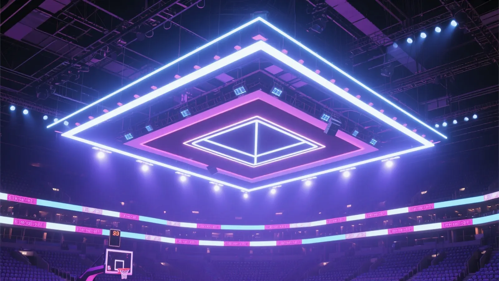 篮球竞技氛围背景